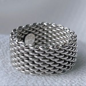 Tiffany & Co. Retired Somerset, Mesh Ring, 8